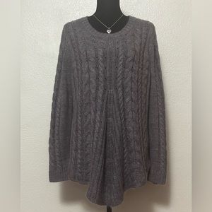 Gray Woven Sweater, Open Back
